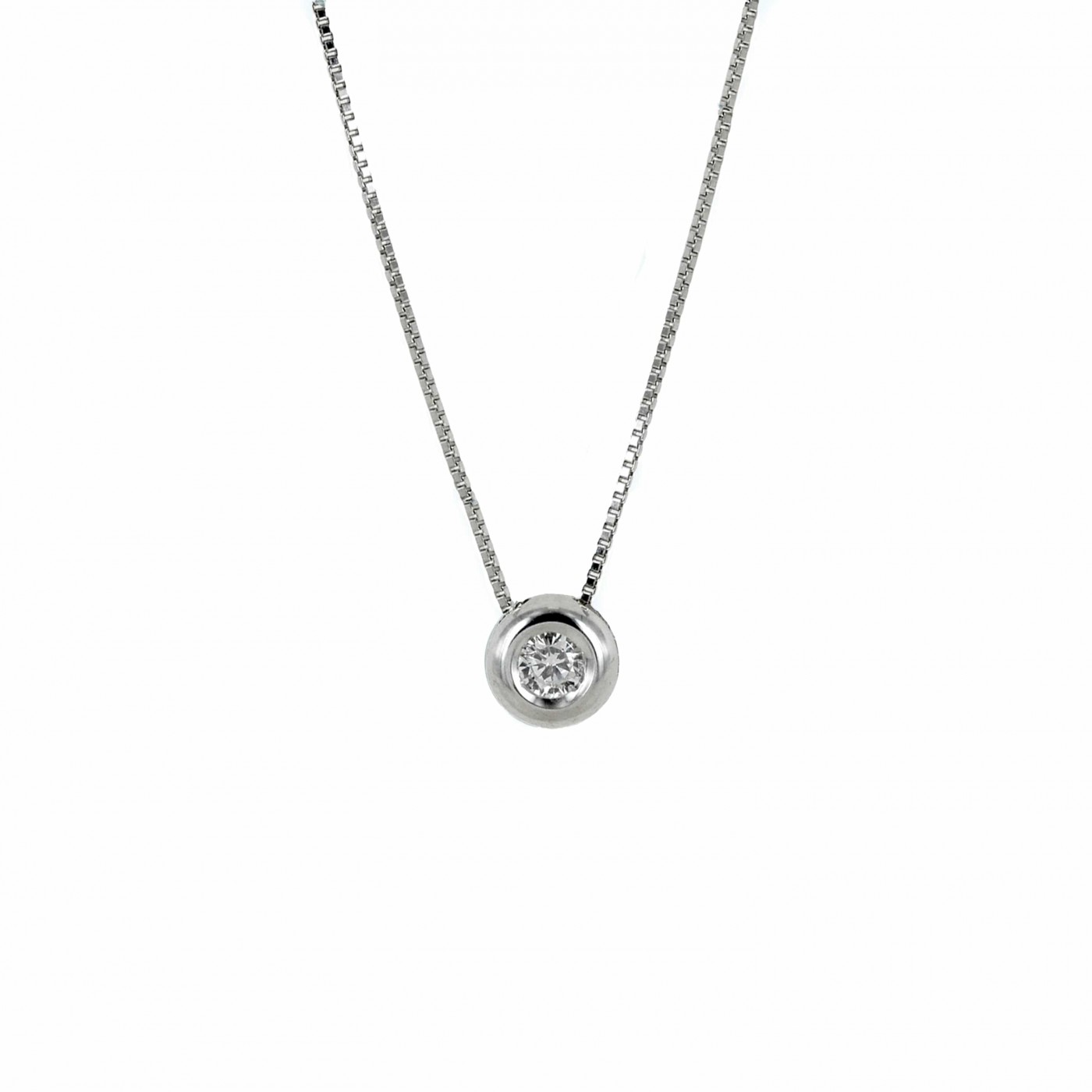 Collana punto luce a cipollina brillante da 0,12 ct