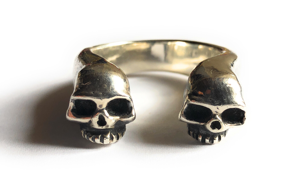 Giano Skull Pirates Ring Two Heads