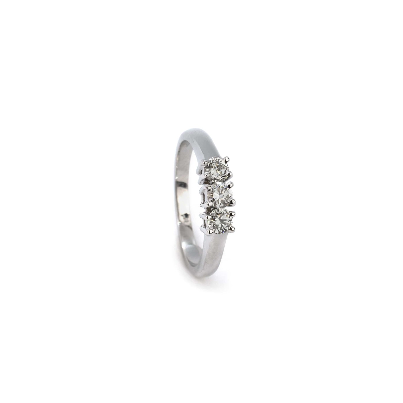 Anello trilogy brillanti da 0,42 ct