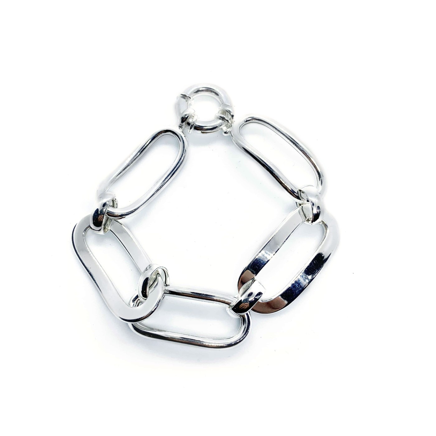 Bracciale con catena a maglie allungate