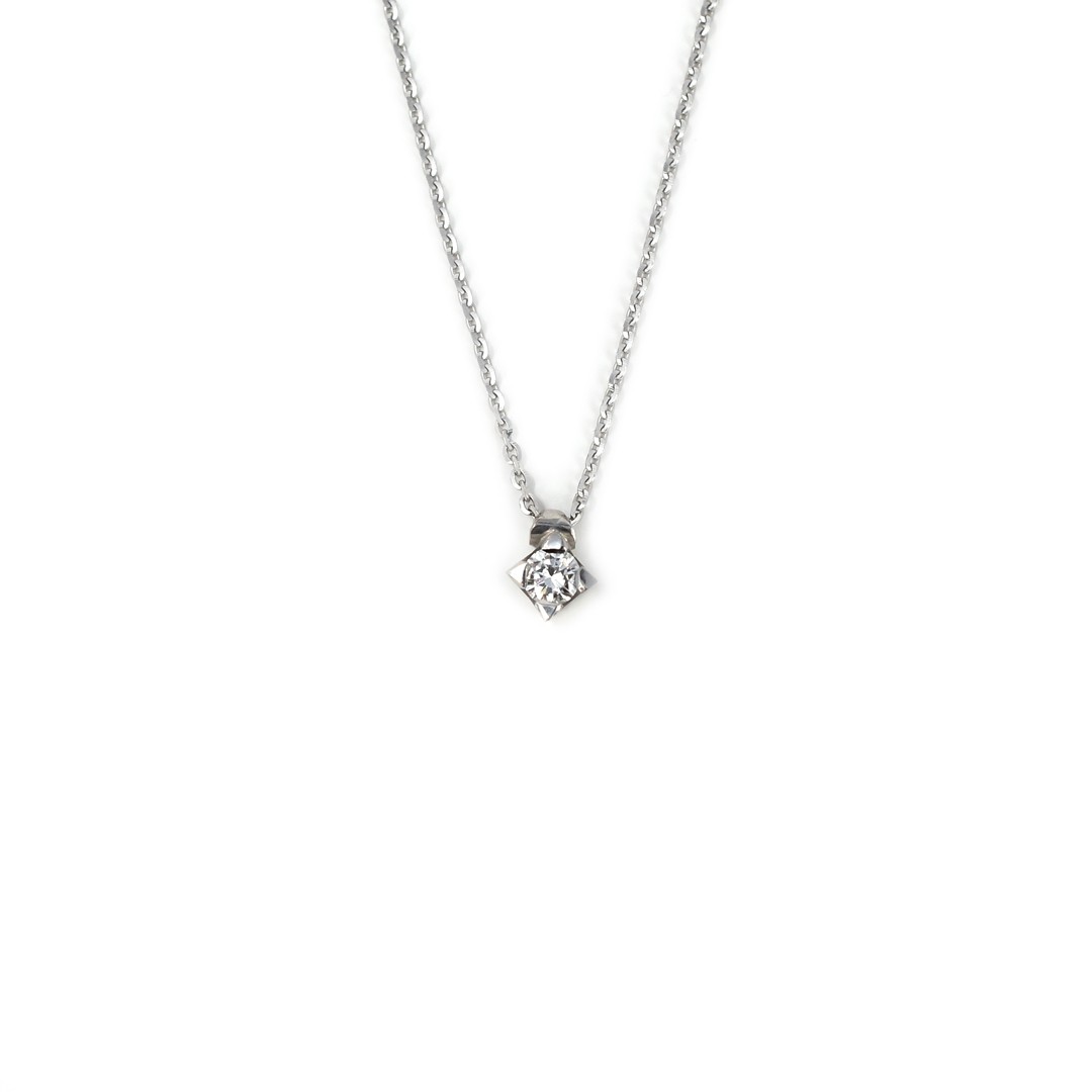 Collana punto luce con brillante da 0,12 ct