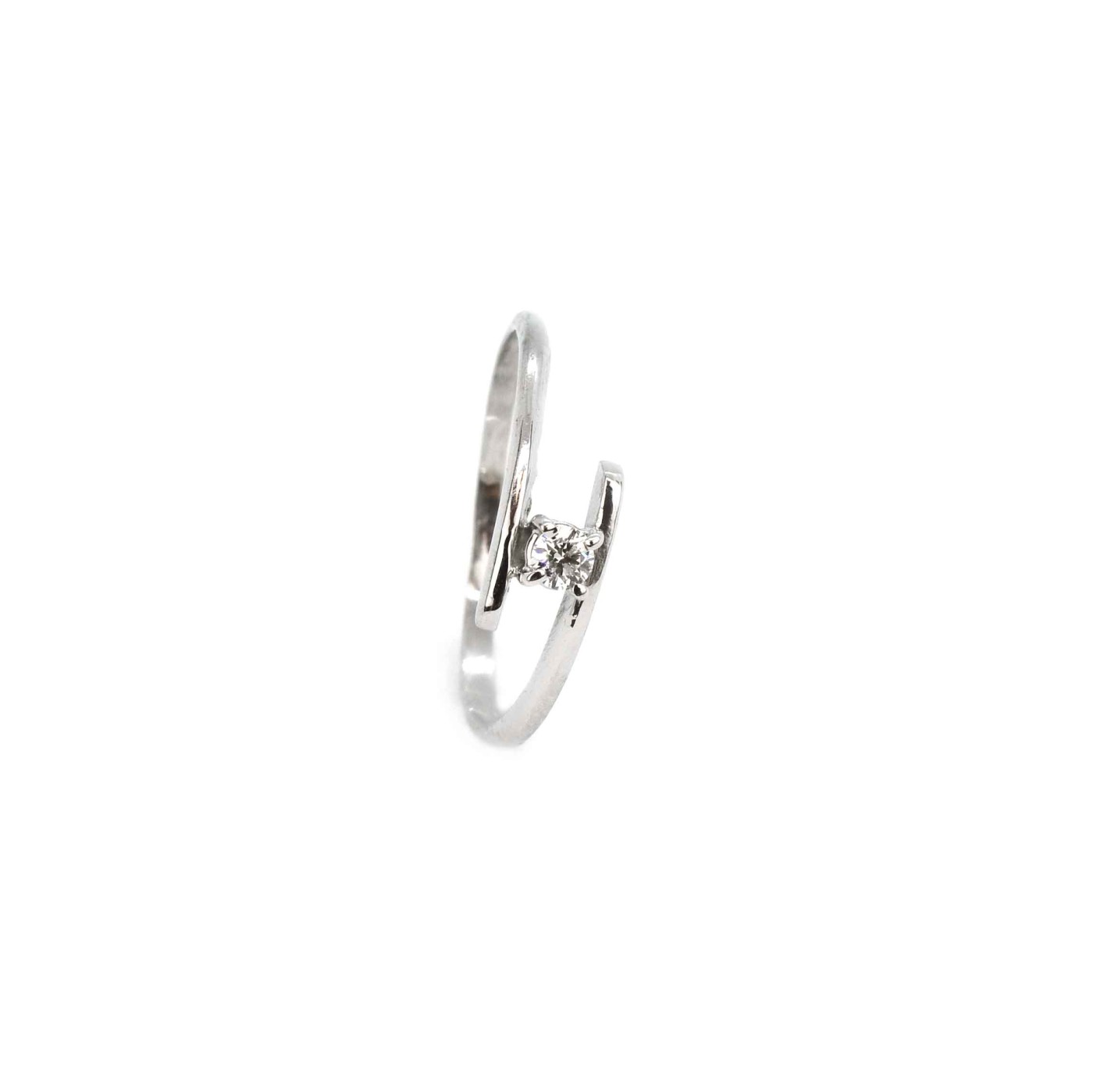 Anello solitario diamante 0,06 ct