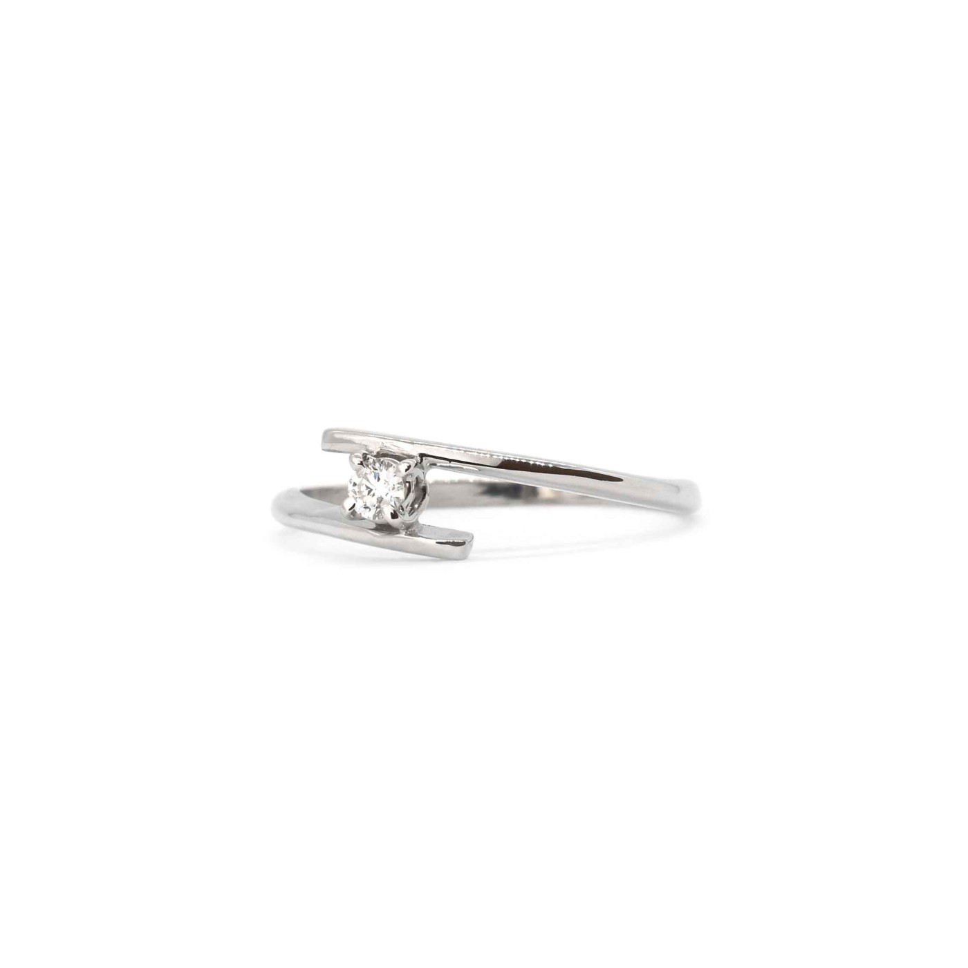 Anello solitario diamante 0,06 ct