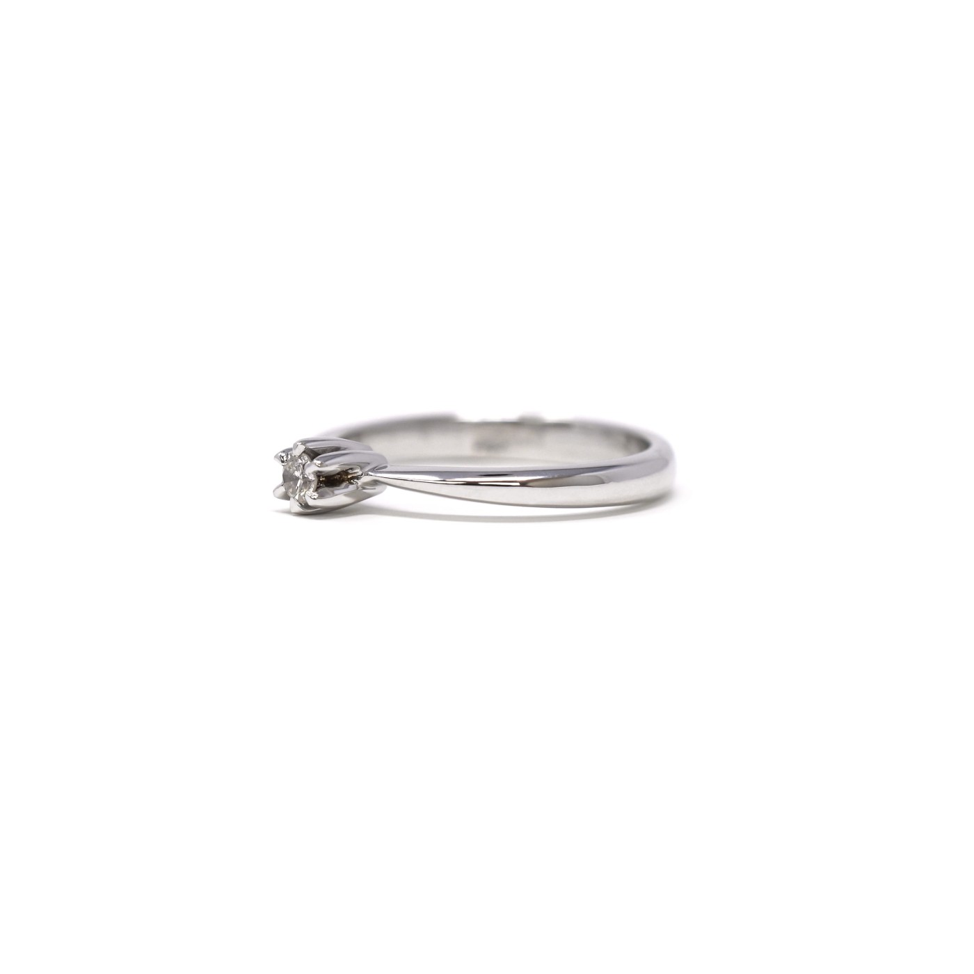 Anello solitario con diamante 0,08 ct