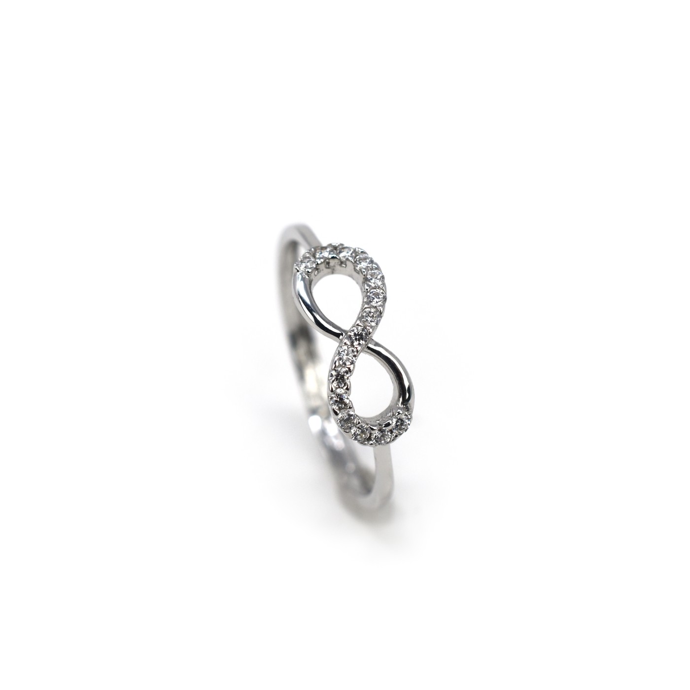 Anello infinito con cubik zirconia