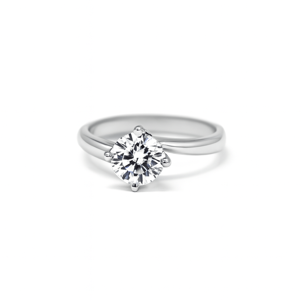Anello con diamante da laboratorio 1 ct.