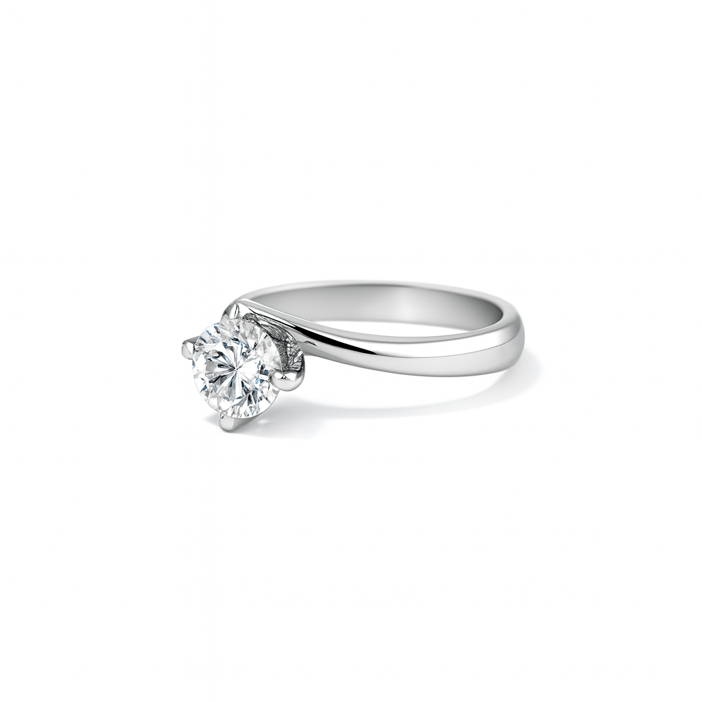 Anello con diamante da laboratorio 1 ct.