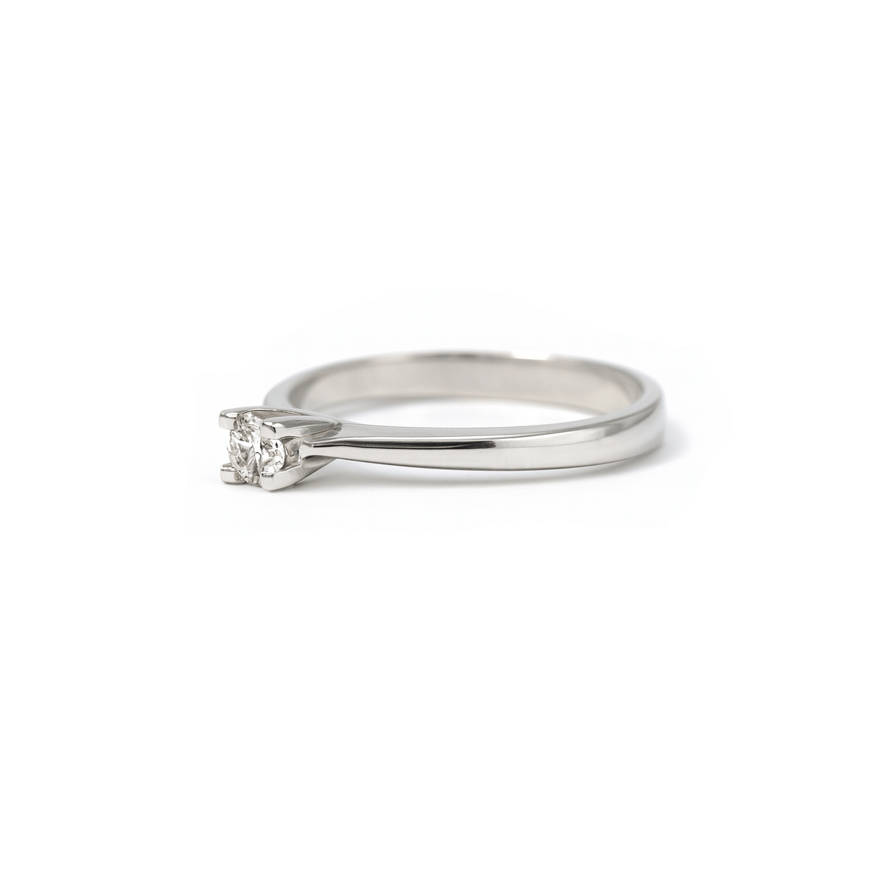 Anello solitario con brillante 0,15 ct.