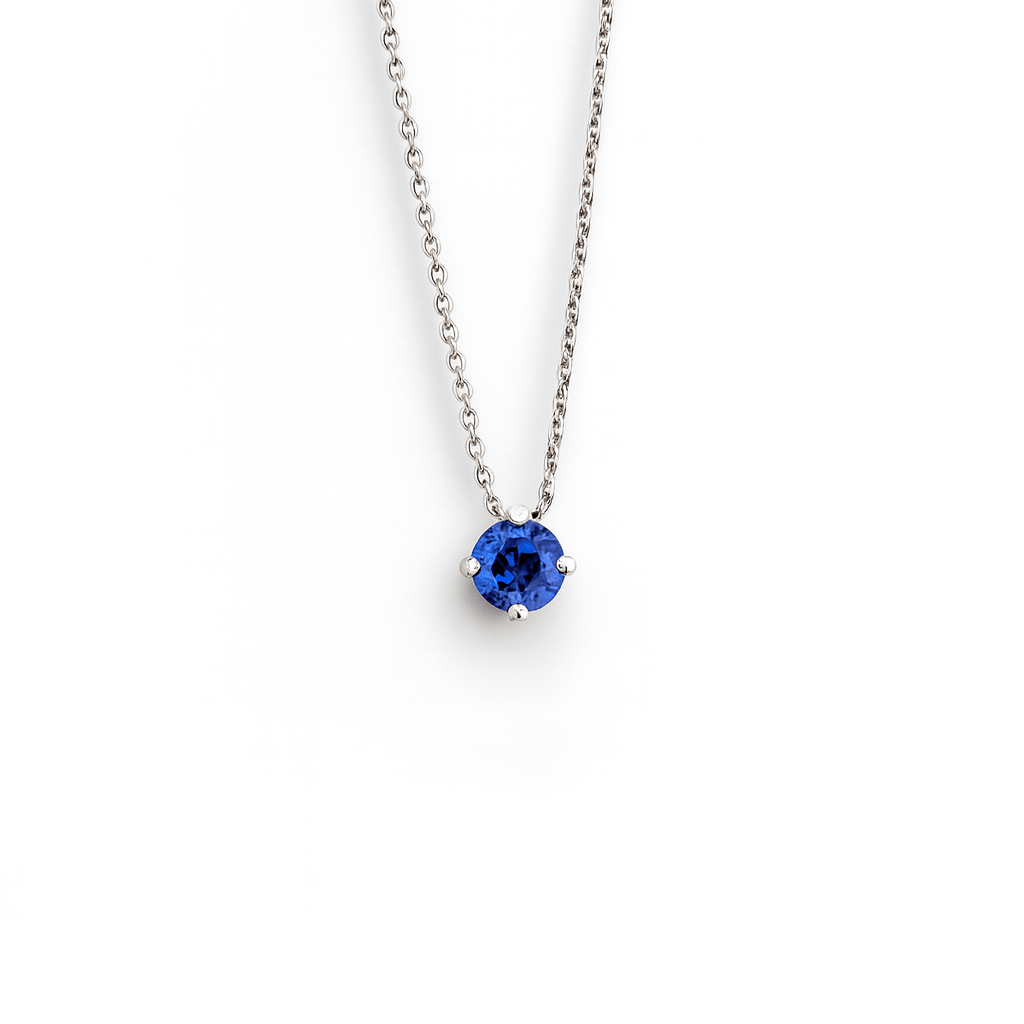 Girocollo con zaffiro blu
