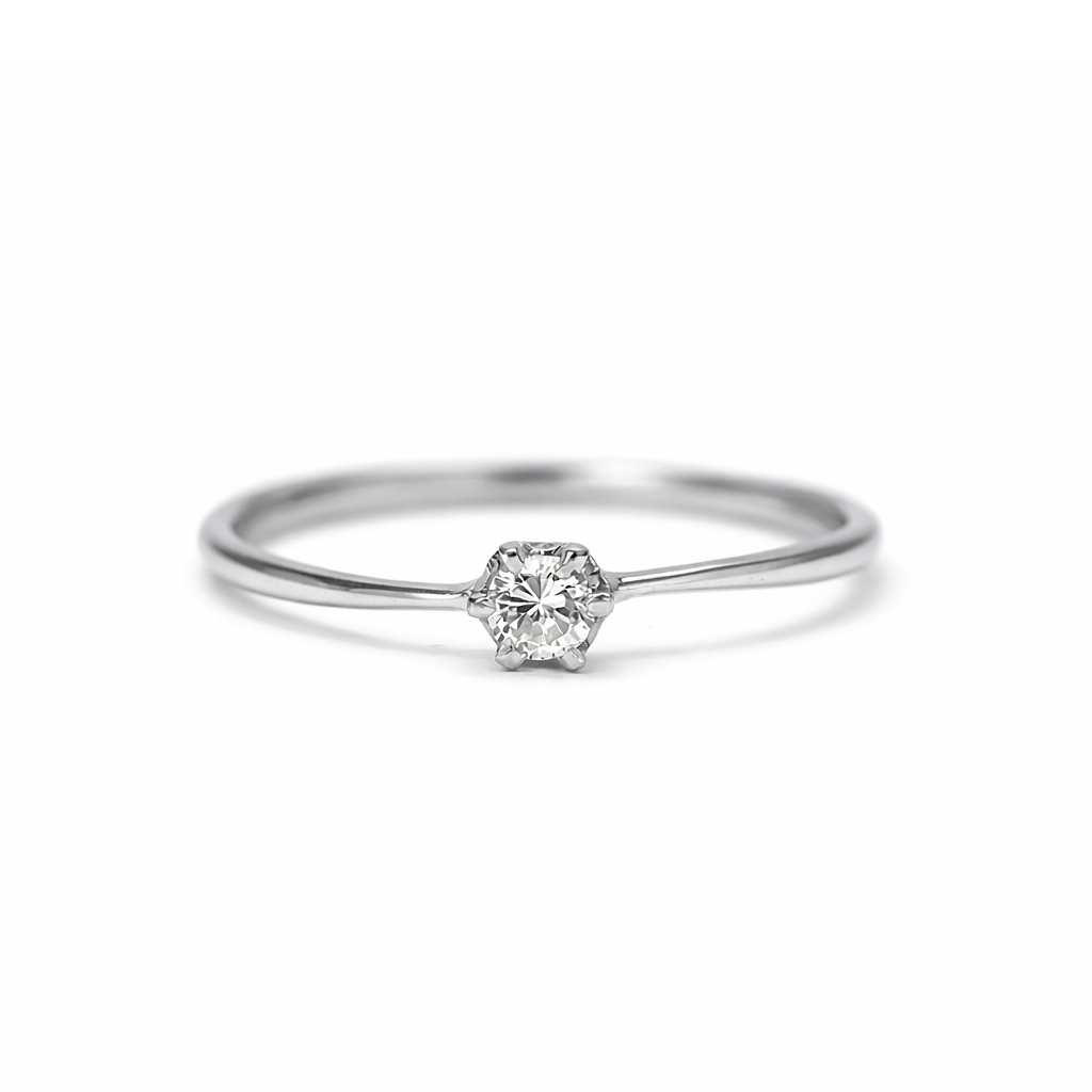 Solitario con diamante brillante